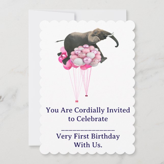 Invitation pour un premier anniversaire (Devant)