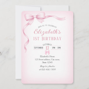 Invitation pour un premier anniversaire, arc et ro