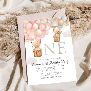 Invitation pour un premier anniversaire avec ballo