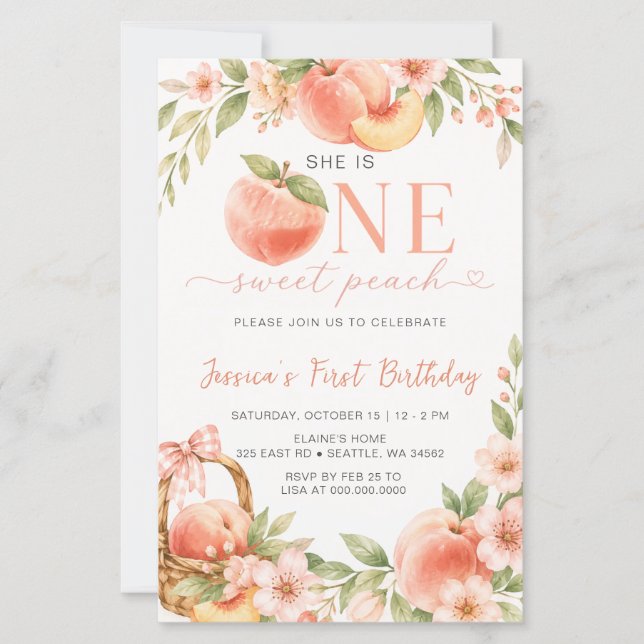 Invitation pour un premier anniversaire Budget One (Devant)