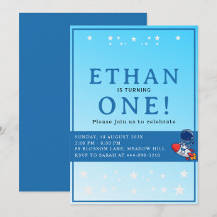 Invitation pour un premier anniversaire dans l'esp