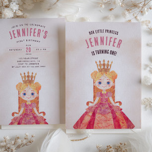 Invitation pour un premier anniversaire de conte d