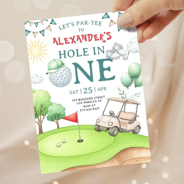 Invitation pour un premier anniversaire de golf Ho (Créateur téléchargé)