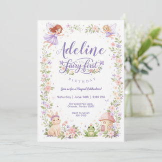 Invitation pour un premier anniversaire de Jardin