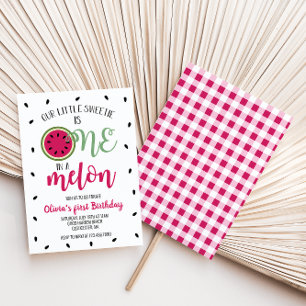 Invitation pour un premier anniversaire de melon d