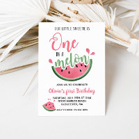 Invitation pour un premier anniversaire de pastèqu
