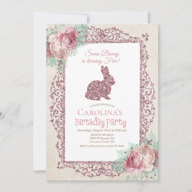 Invitation pour un premier anniversaire de Some Bu (Devant)