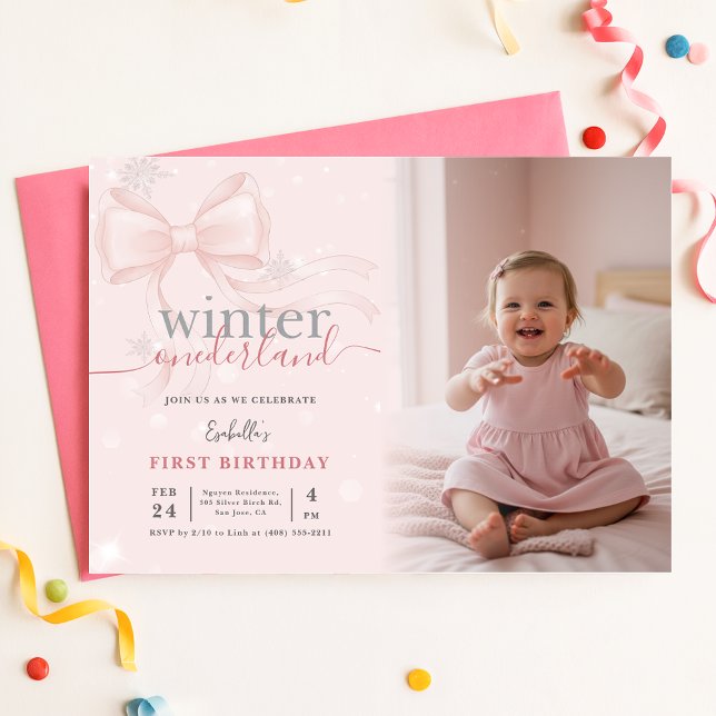 Invitation pour un premier anniversaire sur le thè (Créateur téléchargé)