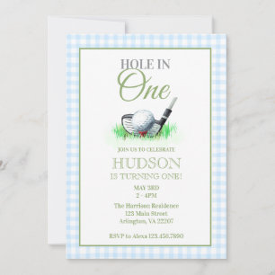 Invitation pour un premier anniversaire "Trou en u