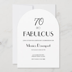 Invitation pour un soixante-dixième anniversaire f