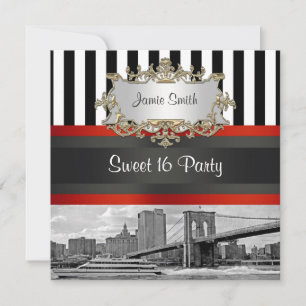 Invitation pour un Sweet 16 avec vue sur les gratt