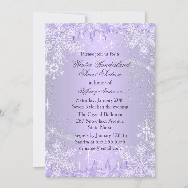 Invitation pour un Sweet 16 sur le thème de l'hive (Devant)