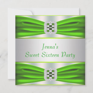 Invitation pour un Sweet Sixteen aux Diamants Vert