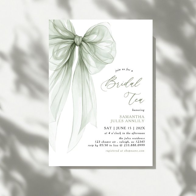 Invitation pour un thé de mariage moderne avec un  (Créateur téléchargé)