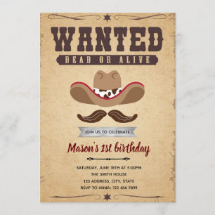 Invitation pour un thème d'anniversaire de rodéo r