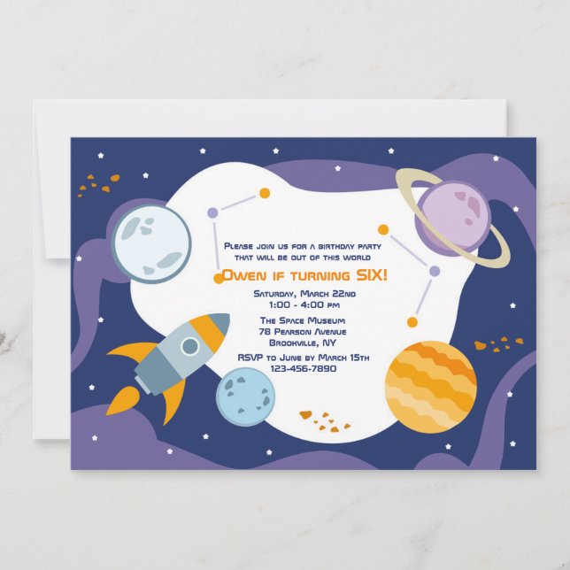 Invitation pour un vol dans l'espace (Devant)