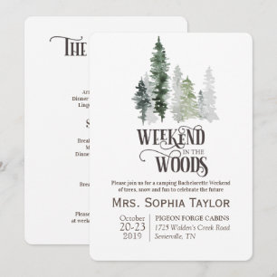 Invitation pour un week-end dans les bois