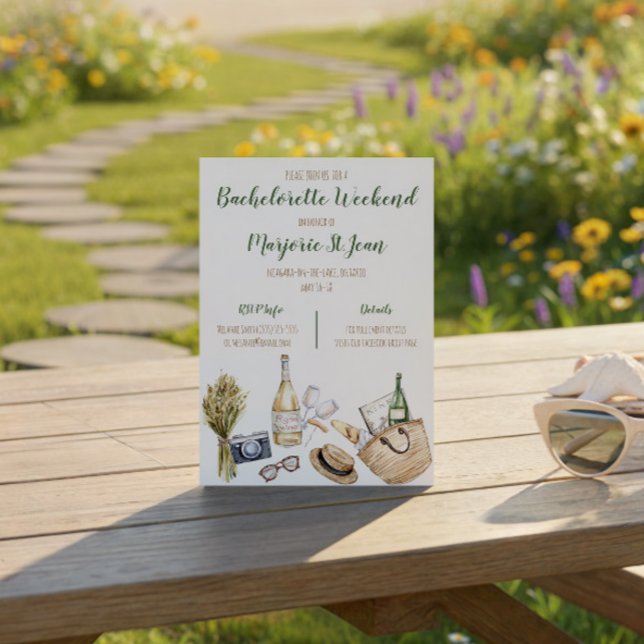 Invitation pour un week-end entre filles au vignob (Créateur téléchargé)