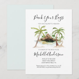 Invitation pour un weekend de célibataire tropical