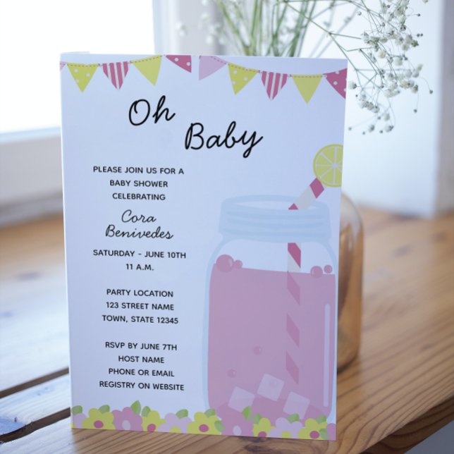 Invitation pour une Baby Shower à la limonade (Créateur téléchargé)