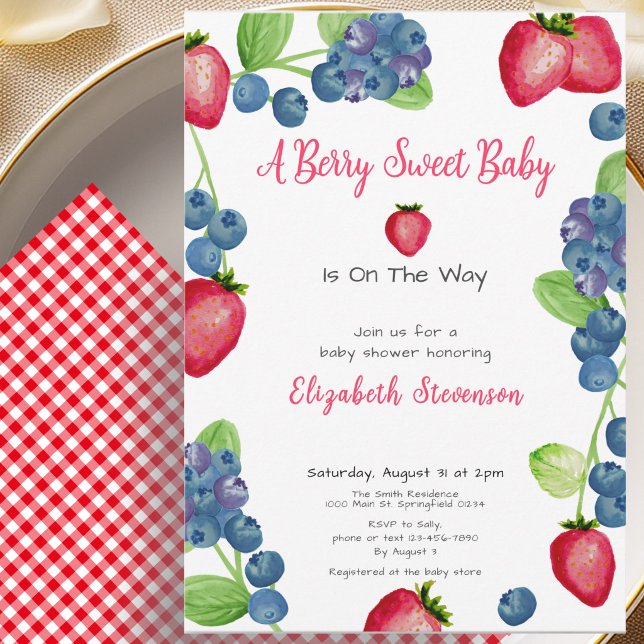 Invitation pour une Baby Shower aux couleurs rouge (Créateur téléchargé)