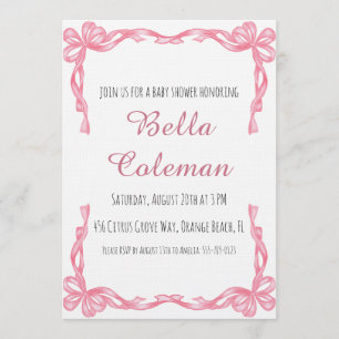 Invitation pour une baby shower avec un adorable n