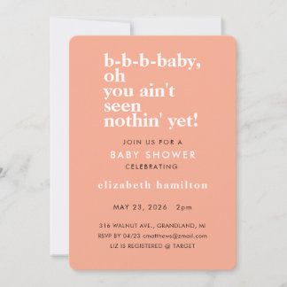 Invitation pour une baby shower avec un bébé audac