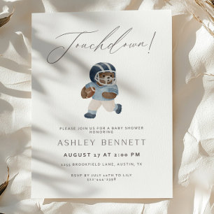 Invitation pour une Baby Shower avec un ours en pe