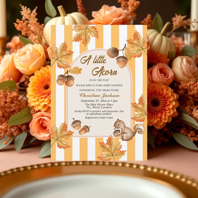 Invitation pour une Baby Shower avec un petit glan (Créateur téléchargé)