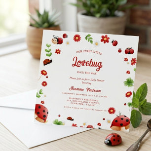 Invitation pour une baby shower avec un thème de p