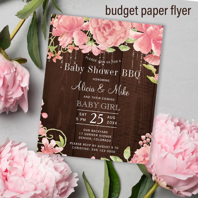 Invitation pour une baby shower BBQ à petit budget (Créateur téléchargé)