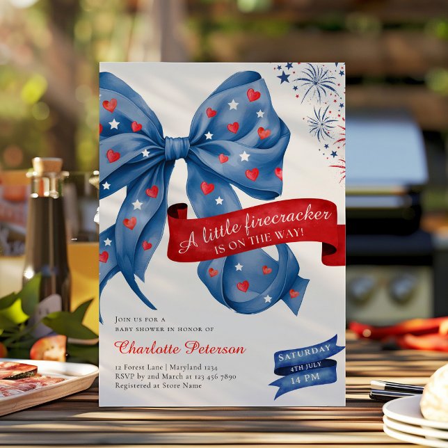 Invitation pour une Baby Shower Bébé Petite Fusée (Créateur téléchargé)