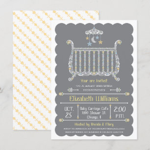 Invitation pour une Baby Shower — Berceau Élégant