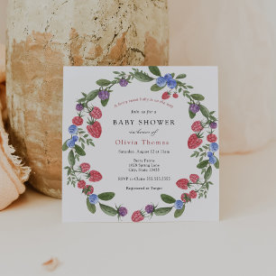 Invitation pour une Baby Shower Berry Sweet