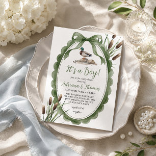 Invitation pour une Baby Shower Canard Colvert Gar