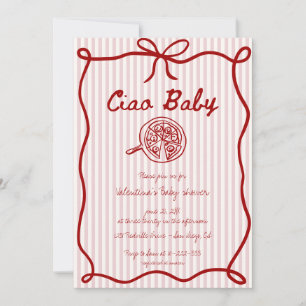 Invitation pour une Baby Shower "Ciao Baby" Italie