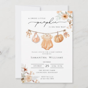 Invitation pour une baby shower Citrouille Bébé, P