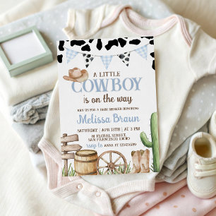 Invitation pour une Baby Shower Cowboy