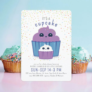 Invitation pour une Baby Shower Cupcake Maman & Bé