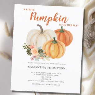Invitation pour une Baby Shower d'automne à petit