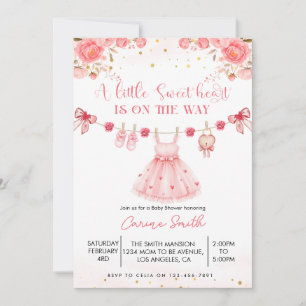 Invitation pour une Baby Shower de petite amoureus