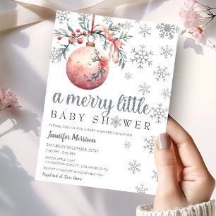 Invitation pour une Baby Shower d'hiver pour une P