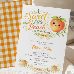 Invitation pour une Baby Shower 'Douce petite pêch