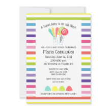 Invitation pour une Baby Shower "Doux bébé friandi