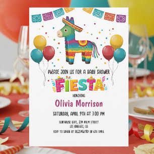 Invitation pour une Baby Shower Fiesta Festive