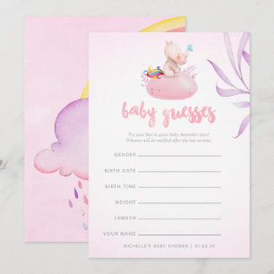 Invitation pour une Baby Shower Fille avec une Lic