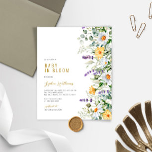 Invitation pour une Baby Shower Fleur de Camomille