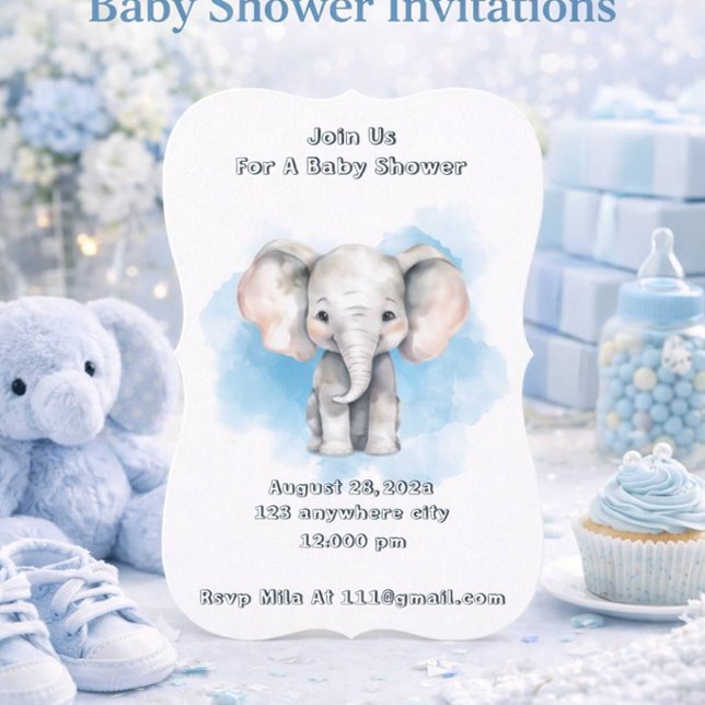 invitation pour une baby shower garçon (Créateur téléchargé)
