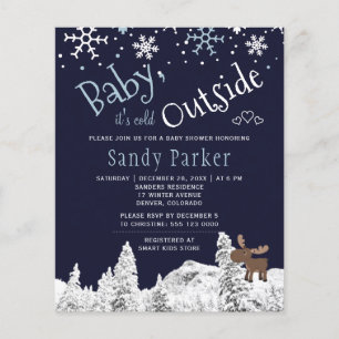 Invitation pour une baby shower garçon rustique et