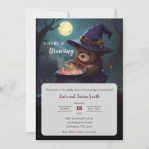Invitation pour une Baby Shower Halloween avec un